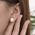Elegant Premium Faux Pearl Earrings Fashion Studs Earrings Dangle Earrings Korean Style Pearl Rabbit Stud Earrings Wedding Party Ear Jewelry Accessories Girls.