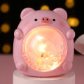 I Want to Open Creative Cute Pet with Lights Small Ornaments Cartoon Animal Small Night Lamp Bedroom Bedside Lamp Creative Gift. 