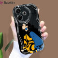 Jizetin for Redmi 13 Xiaomi Poco M6 4G Back Cover Fashion Queen Cream Wavy Edge Soft Silicone Phone Case.