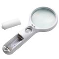 Deli 9098 magnifying glass LED lamp diameter 65mm 3.5 times the old man read newspaper reading hand-held magnifying glass.