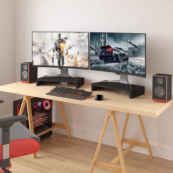 TV%20PC%20Desktop%20Modern%20Computer%20Monitor%20Stand%20Screen%20Riser-White-Black-Walnut%20color-HR%20Crafts%20-%20Image%203