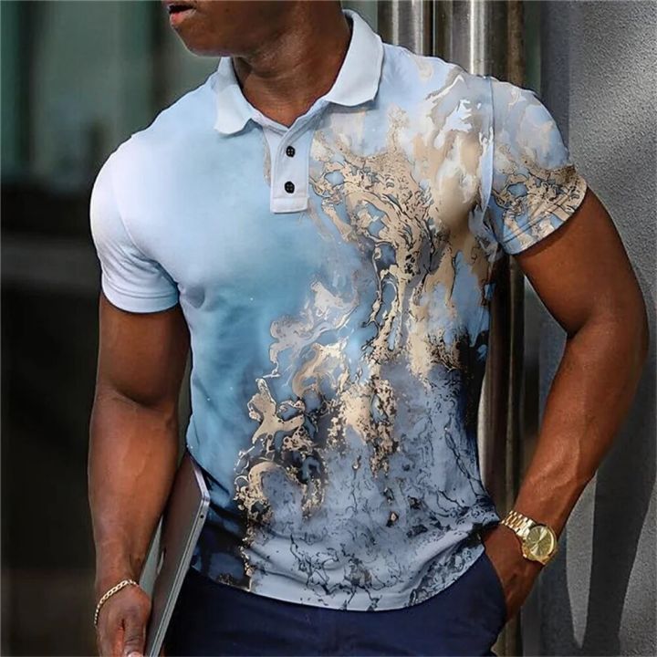 Simple%20Men'S%20Polo%20Shirt%20Splash%20Ink%20Printing%20Daily%20Casual%20Short%20Sleeve%20Street%20Top%20Tees%20Summer%20Men%20Clothing%20Loose%20Oversized-Shirts%20-%20Image%204