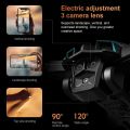 Drone 4k Profesional HD Camera Obstacle Avoidance Aerial Photography Brushless Motor Foldable Quadcopter(Three 6K Camera) MB. 