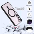 For Samsung Galaxy A16/A54/A55/A15/A26 / A17 / A56/ A36 Mobile Cover MagSafe Compatible Shockproof Transparent Slim Fit Wireless Charging supported Frosted Border Phone Back Case Mobile Cover.