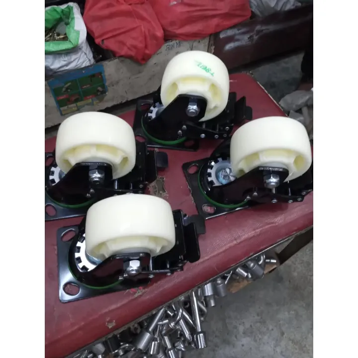 Caster Wheel 4 Inch 4 Pcs Packet with lock / 4 Inch Heavy Wheels For Furniture- or others equipmant as a pictur