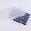 Clear Jewelry Box 24 Grids Plastic Bead Storage Container Earrings Organizer. 