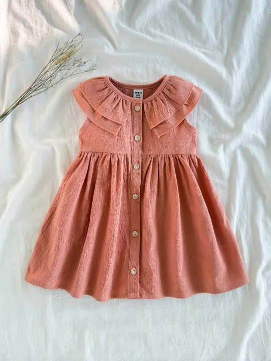 Charming%20Orange%20Spring%20Dress%20for%20Baby%20Girls%20%E2%80%93%20Four-Way%20Stretch%20&%20Flared%20Design%20-%20Image%204