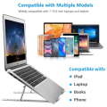 Aluminum Alloy Adjustable Portable Folding Notebook Stand Foldable Laptop Stand-Laptop stands-Nr mart.