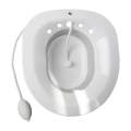 Sitz Bath Toilet Bidet Tub with Flusher for Postpartum Care White Pink. 