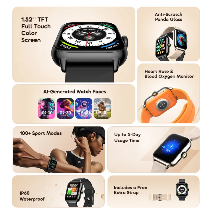 oraimo%20Watch%206%20Nano%201.52"%20TFT%20Full%20Touch%20Smart%20Watch%20OSW-807N%20-%20Image%202