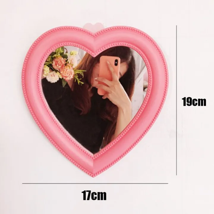 2023Mini%20Love%20Makeup%20Mirror%20Desktop%20Makeup%20Mirror%20Wall%20Mount%20Dual%20Purpose%20Makeup%20Mirror%20Decorate%20Christmas%20Heart-shaped%20Mirror%20-%20Image%203