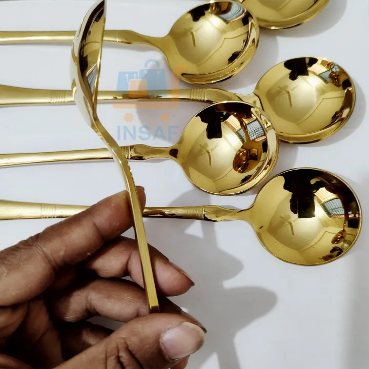 8%20Inch%20Big%20Soup%20Spoon%20golden%20color%201%20PCS,%20Stainless%20steel%20-%20Image%204