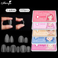 Monja 420Pcs Matte Short Fake Almond Coffin Full Cover Tips Artificial Press on Nails False UV Gel Extension DIY Nail Art Tools. 