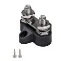Junction Block Bus Bar Dual Heavy Duty Power Distribution Stud,Black.