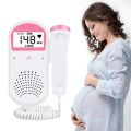 Fetal Doppler 2.5 MHz Probe Heart Beat Monitor Backlight LCD Pink Color Fetal Sound Heart Rate Detector LCD Display No Radiation. 