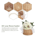 Wicker Flower Girl Basket for Weddings, Rattan Flower Basket.