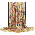 Iran Dubai Casual Headscarf 90*90Cm Large Square Scarf Retro Small Cashew Print Silk Scarf Women's Bawal. 