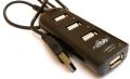 4 Ports USB 2.0 Hub LED USB Hub With Switch - Black. 