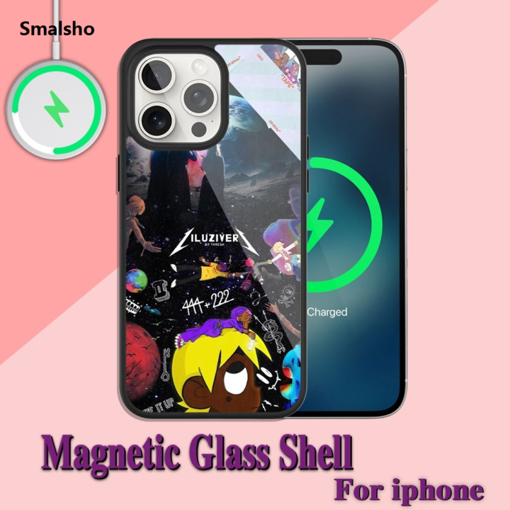 lil%20uzi%20vert%20Rapper%20Phone%20Case%20For%20iPhone%20Charging%2013%2014%2015%2011%2012%20Pro%20Max%20Plus%20Glass%20Magsafe%20Magnetic%20Shell%20-%20Image%202