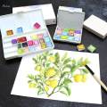 Watercolor Palette with Cover Empty Leakproof Watercolor Tray S. 