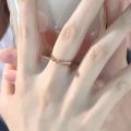 Rose gold star rail ring women's niche design high-end hand ornament light luxury fashion delicate adjustable plain ring ring. 