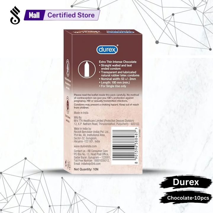 Durex%20Extra%20Thin%20Intense%20Chocolate%20Flavored%20Condom%20For%20Men%20-%2010pcs%20-%20Image%203
