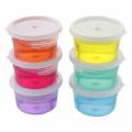 Kids Crystal Clay Slime Toys (6pcs) , Children Educational Creative Handmade DIY Toys, Stress Relief Sludge Toy - Multi Color.