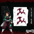 Takerlama 1PCS Demon Slayer Tanjiro Cosplay Forehead Scar Sticker Waterproof Flame Pattern Tattoo Stickers Anime Character Props. 