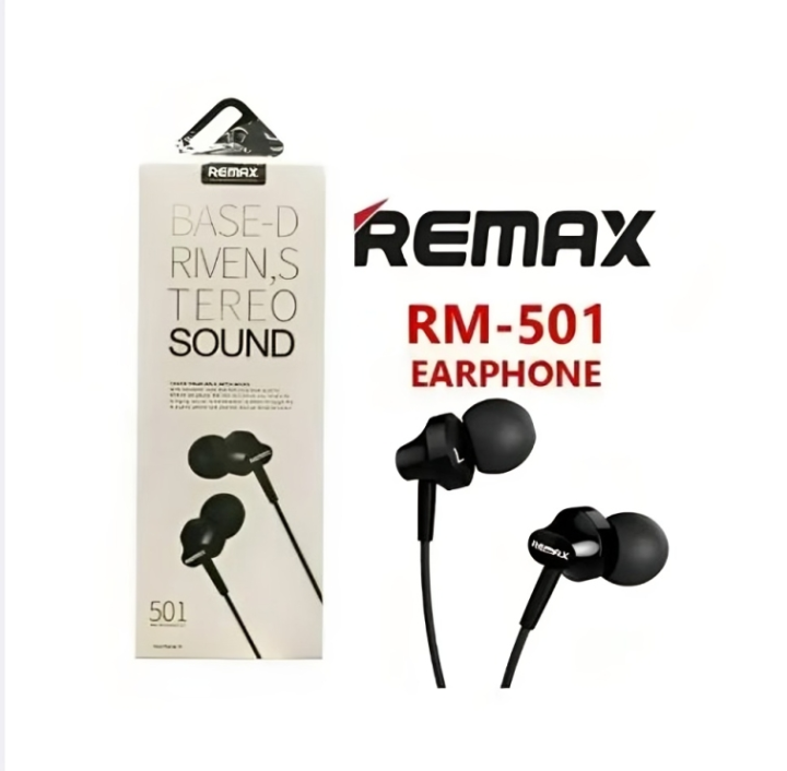 Remax Rm 501 In Ear Earphone Stereo Headset Metal Body - Headphone ...