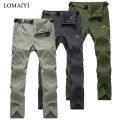 Men's Summer Casual Cargo Pants Men Wid Stretchable Tracksuit Trousers Man Hiking Trekking Sports Pants Mens Clothes AM381. 