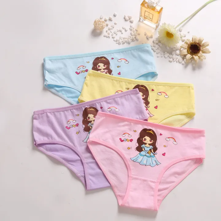 Pack%20of%204%20-%20Assorted%20Panties%20for%20Children%20Elastic%20Kids%20Girl%20Briefs%20Brand%20New%20Underpants%20for%20Kid%20-%20Image%205