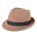 Men Winter Thick Warm Felt Fedora Hats Wool Gentleman Jazz Cap Homburg Male Classical Narrow Brim Top Hat. 