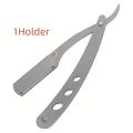 Men Foldable Stainless Steel Blades Old-fashioned Razor Manual Shaving Face Scraper Barber Razor Body Face Hair Removal Knife. 