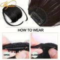 WIGSIN Clip In Air Bangs Hair Extensions Synthetic Straight Hairpiece Wig For Women Daily Use Hair Accessories.