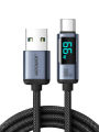 JOYROOM S-AC066A16 Prism Series 66W USB-A to Type-C Digital Display Fast Charging Data Cable 1.2m. 