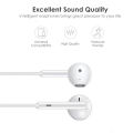MI In-Ear Earphones with Mic for Android, Vivo, Oppo, High Bass Sound, Noise Cancellation, Comfortable Fit, White Color.