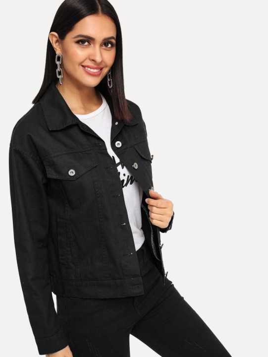 Ladies  Fashionable Winter  Denim Jeans Jacket .