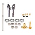 2 Set RC Car Part: 1 Set Steering Linkage Rod Set & 1 Set Bridge Front Axle Full Metal Kit. 