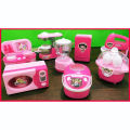 Kitchen and Household Utility 8 Pcs Toy Set for Kids Working Household Appliances (Microwave Oven, JMG, Refrigerator ) Toy for Girls.