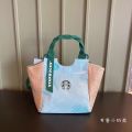 Starbucks Canvas Tote Bag Eco Handbag Women Sling Beg Simple Design Women Shopping Shoulder Bag Lunch Box Bento Bags. 