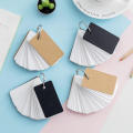 100pcs/box Handwritten Card Notepads Cowhide Color Word Card Kawaii Memo Pad Blank Kraft Paper Cute Ring Buckle Letter Card4x7cm.