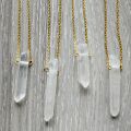 Raw Clear Quartz Necklace Healing Crystal Necklace Long Quartz Necklace.