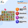 English, ABCD Wooden Alphabet Puzzle Board For 1-3 Years Old Girls and Boys For Learning. 