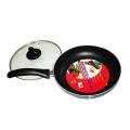 Non Stick Fry Pan 22 CM with Glass Lid - Black. 
