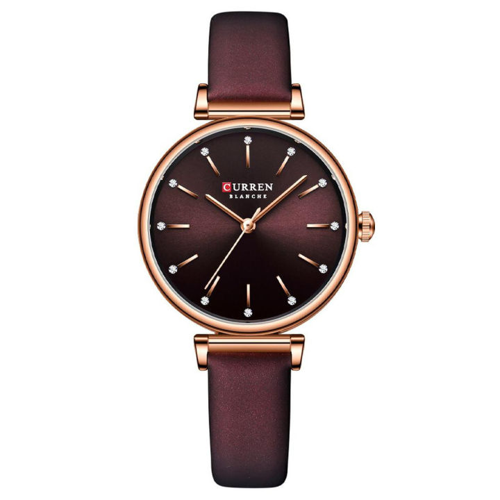 CURREN Watch for Women All Season Premium PU Leather Classic Analog Fashion Wristwatch – 9081