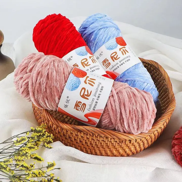 100g%20Chenille%20Velvet%20Yarn%20Soft%20Blended%20Knitting%20Wool%20Crochet%20thread%20Hand%20Knitting%20Carpet%20Sweater%20DIY%20Scarf%20Coat%20Baby%20Blanket%20-%20Image%204