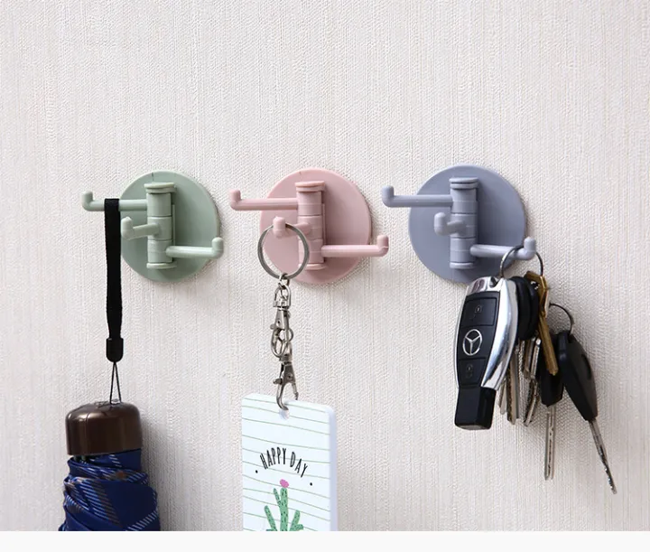 Multifunctional%20bathroom%20wall%20shelf%20free%20punching%20seamless%20trace%20rack%20rotating%20hook%20strong%203%20branch%20rotating%20sticky%20hook%20-%20Image%204