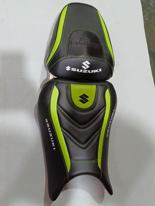 Gixxer fi lime green colour premium modified seat cover
