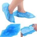 40-Piece Disposable Shoe Covers for Carpet Protection, Elasticated Anti-Slip Boot Covers, Blue.