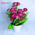 Artificial Small Sunflowers & plant in plastic vases --25 cm - Home Decoration Item. 